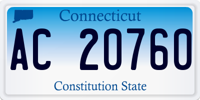 CT license plate AC20760