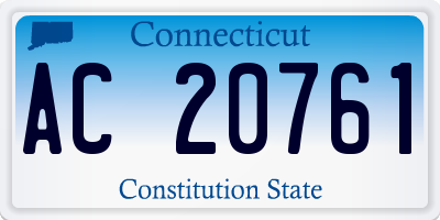 CT license plate AC20761