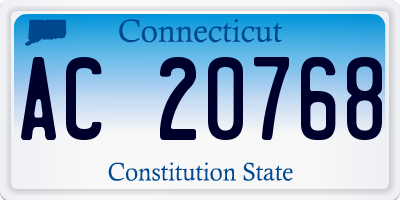CT license plate AC20768