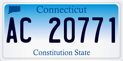 CT license plate AC20771