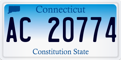 CT license plate AC20774