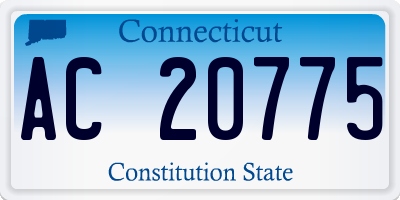 CT license plate AC20775