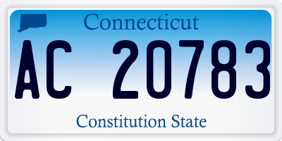 CT license plate AC20783