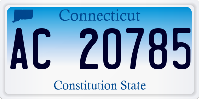 CT license plate AC20785
