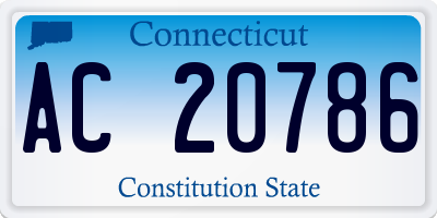 CT license plate AC20786