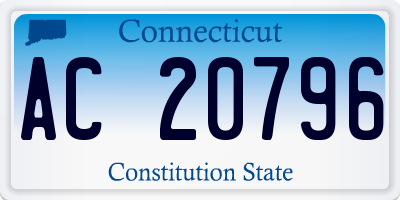 CT license plate AC20796