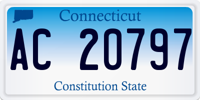CT license plate AC20797