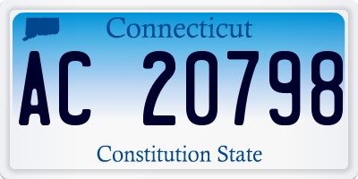 CT license plate AC20798