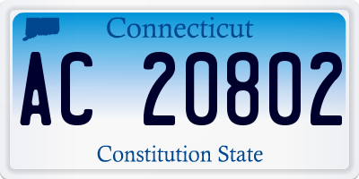 CT license plate AC20802