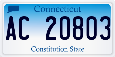 CT license plate AC20803