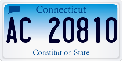 CT license plate AC20810