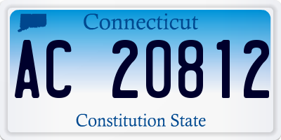 CT license plate AC20812
