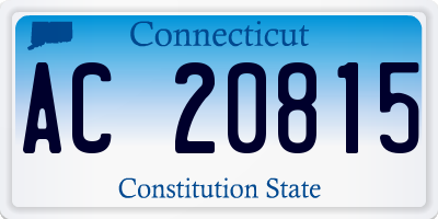 CT license plate AC20815