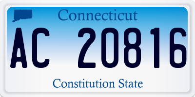 CT license plate AC20816