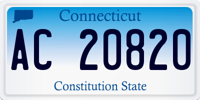 CT license plate AC20820