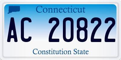 CT license plate AC20822