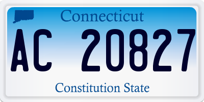 CT license plate AC20827