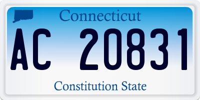 CT license plate AC20831