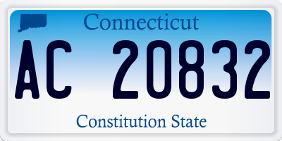 CT license plate AC20832