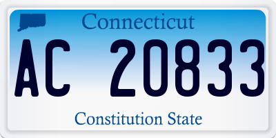 CT license plate AC20833