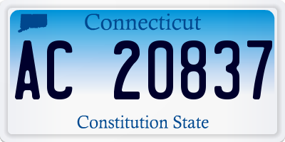 CT license plate AC20837