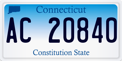 CT license plate AC20840