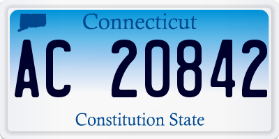 CT license plate AC20842