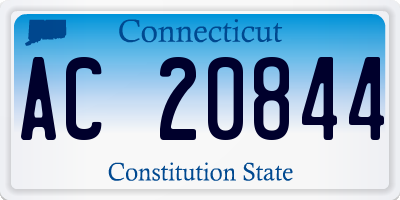 CT license plate AC20844