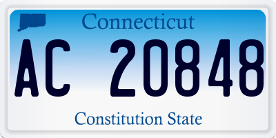 CT license plate AC20848