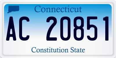 CT license plate AC20851
