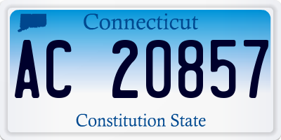 CT license plate AC20857