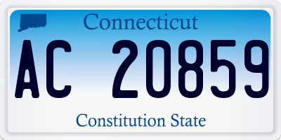 CT license plate AC20859