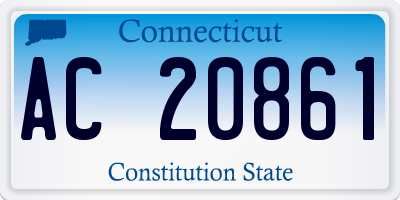CT license plate AC20861