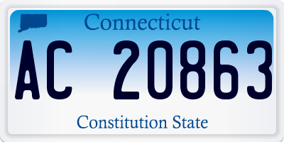 CT license plate AC20863