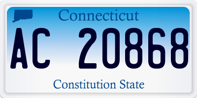 CT license plate AC20868