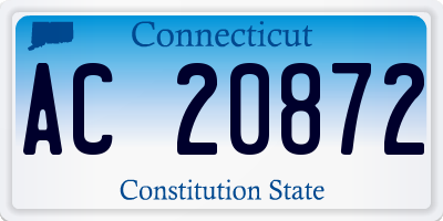 CT license plate AC20872