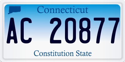 CT license plate AC20877