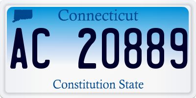 CT license plate AC20889