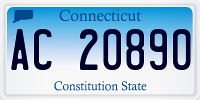 CT license plate AC20890