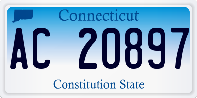 CT license plate AC20897