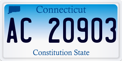 CT license plate AC20903