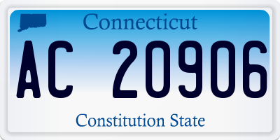 CT license plate AC20906