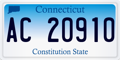 CT license plate AC20910
