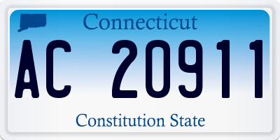 CT license plate AC20911