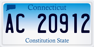 CT license plate AC20912