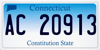 CT license plate AC20913