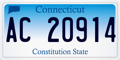 CT license plate AC20914