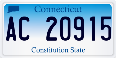CT license plate AC20915