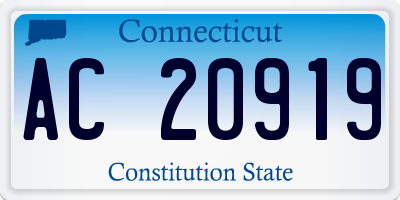 CT license plate AC20919