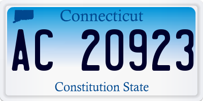 CT license plate AC20923
